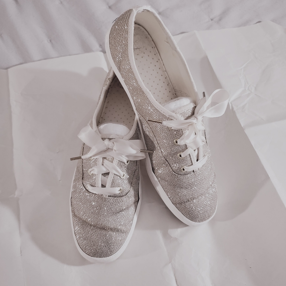 Kate Spade Keds Shimmery Light Gold Keds- Limited Edition 8.5US